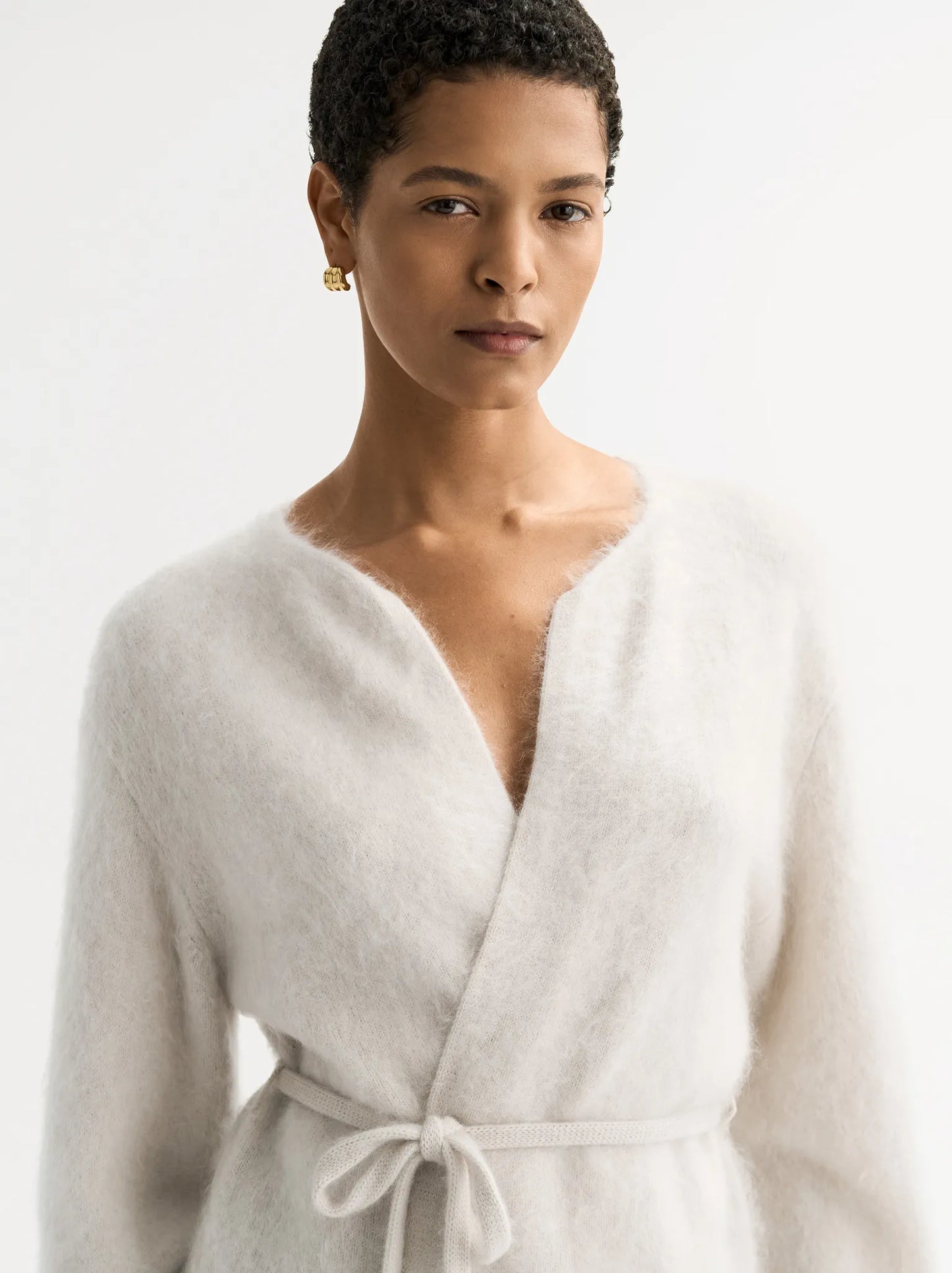 Cardigan Brushed in Chalk