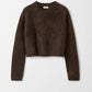 Pullover Brushed Crew Neck in Mocha