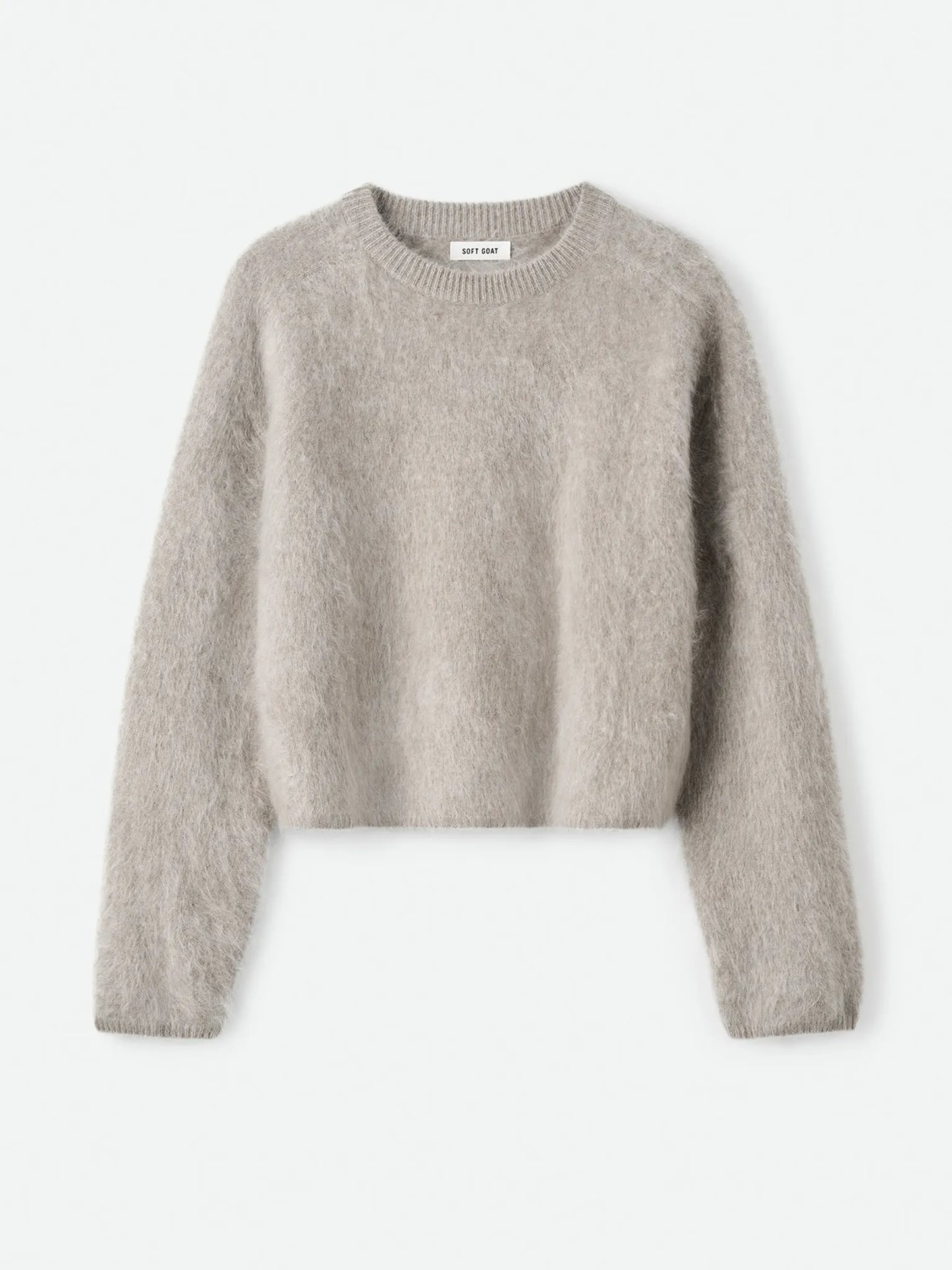Pullover Brushed Crew Neck in Greige
