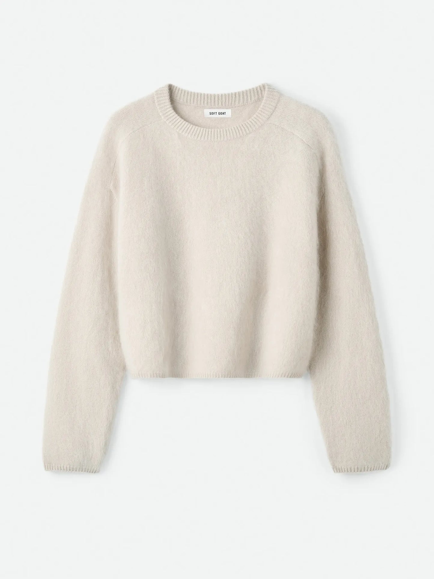 Pullover Brushed Crew Neck in Chalk