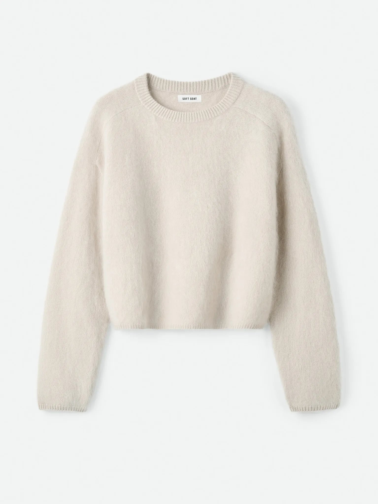 Pullover Brushed Crew Neck in Chalk