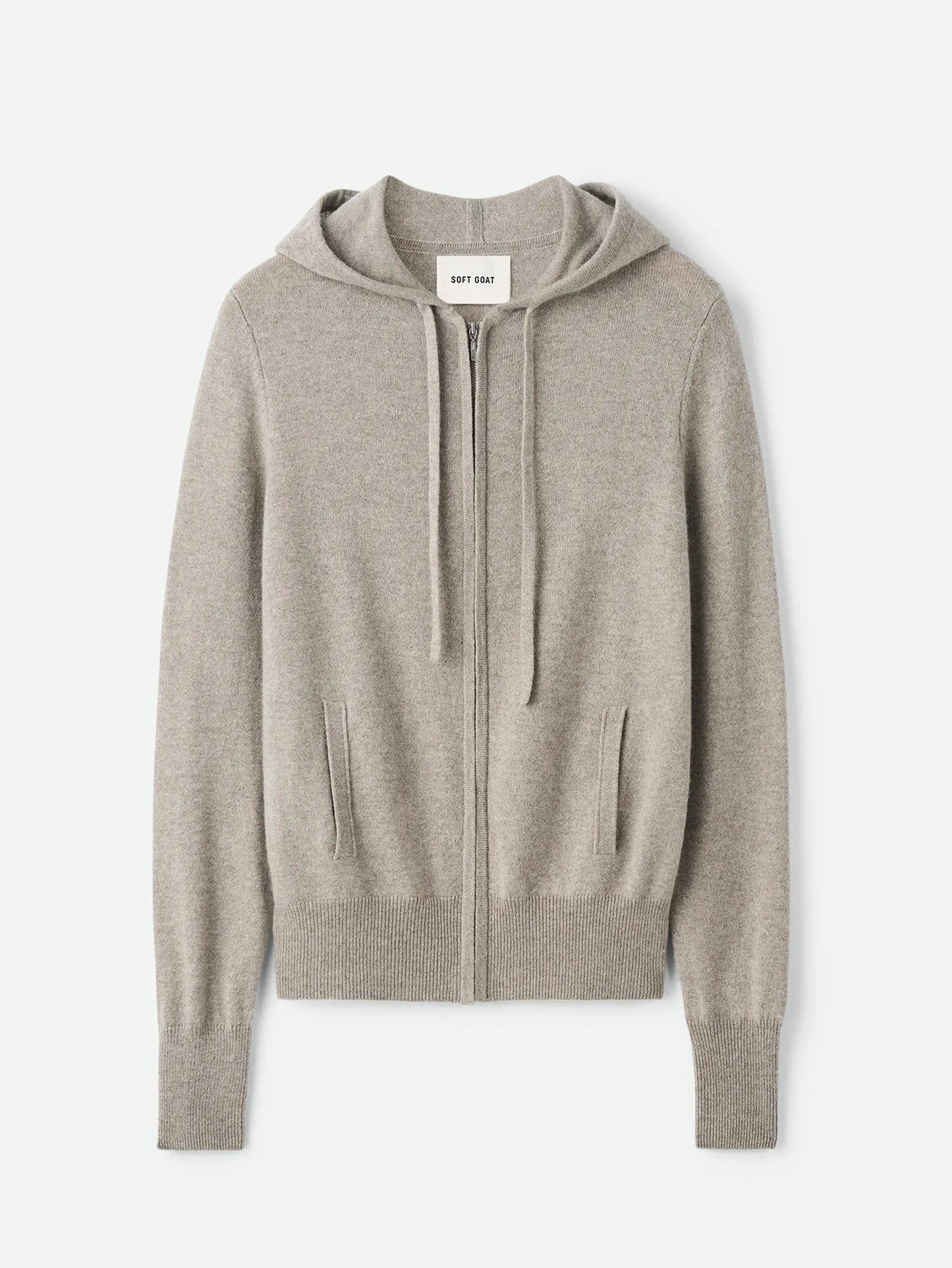 Zip Hoodie in Greige