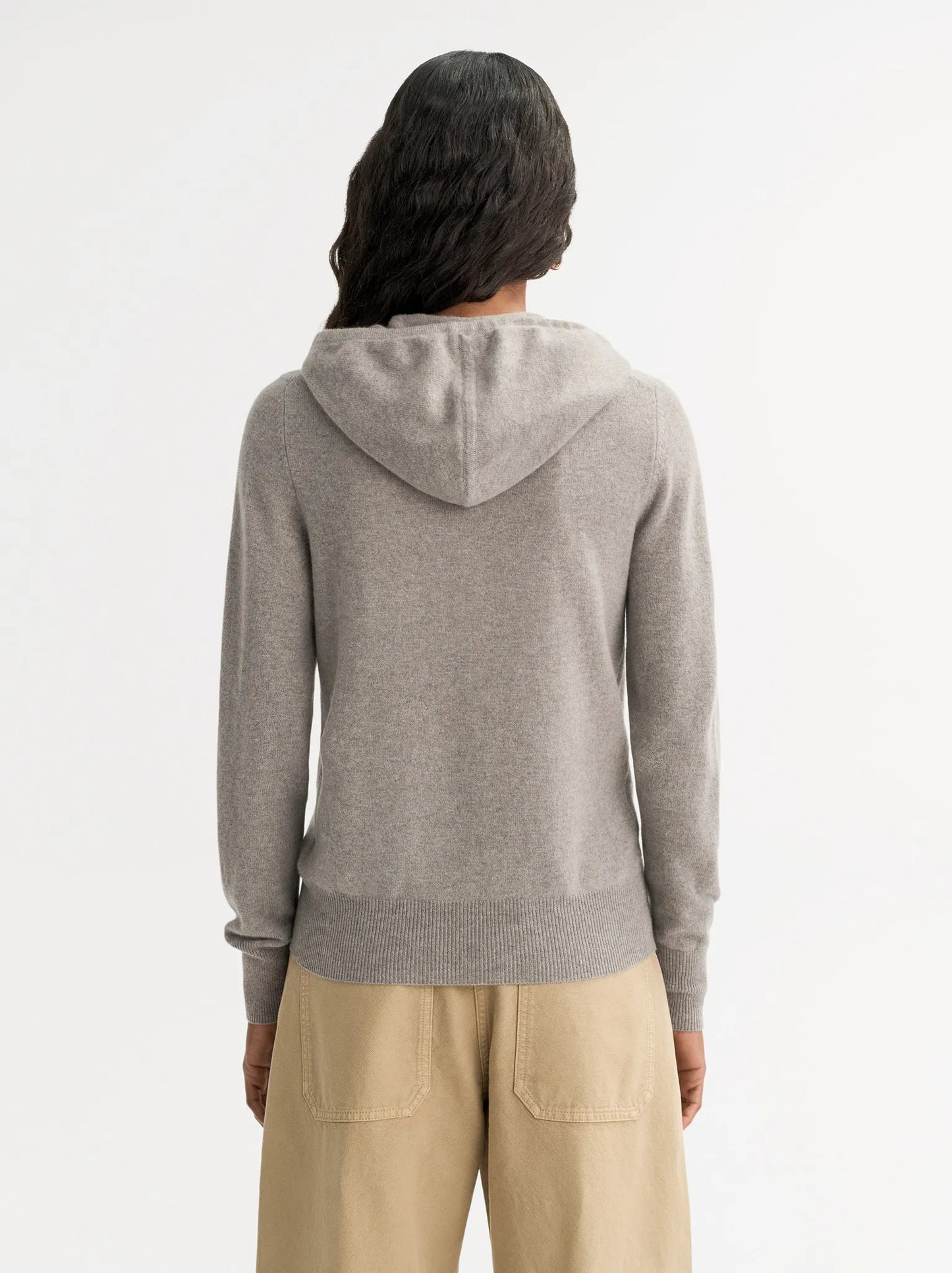 Zip Hoodie in Greige