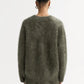 Pullover Brushed V-Neck in Olive