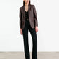 Jacke Belmonde Leather Tailored in Bordeaux