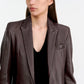 Jacke Belmonde Leather Tailored in Bordeaux