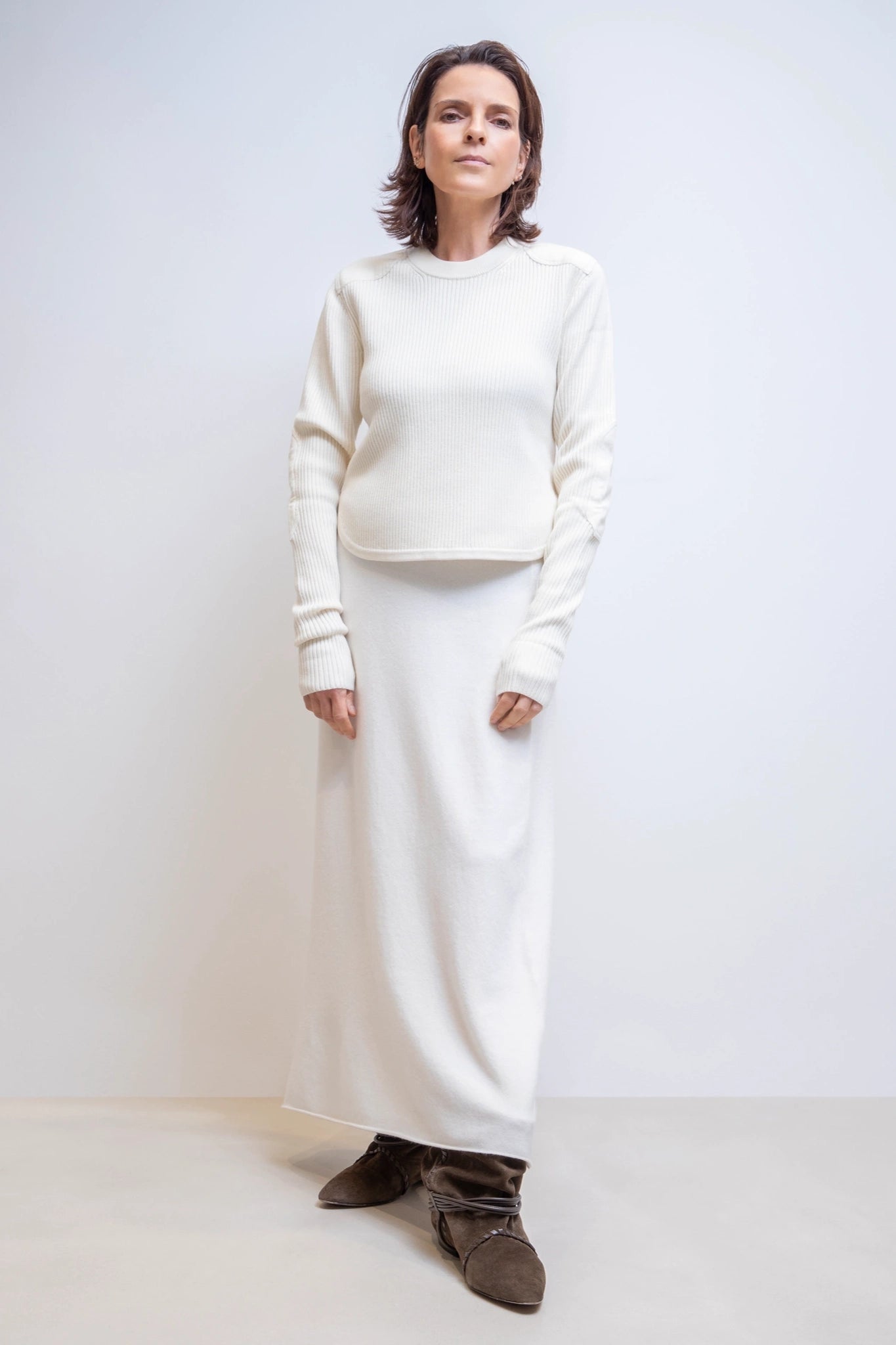 Cashmere Strickrock Parker in Ivory