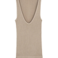 Top Claire Deep V-Neck in Bone