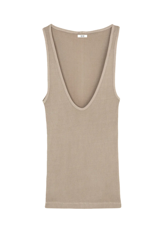 Top Claire Deep V-Neck in Bone