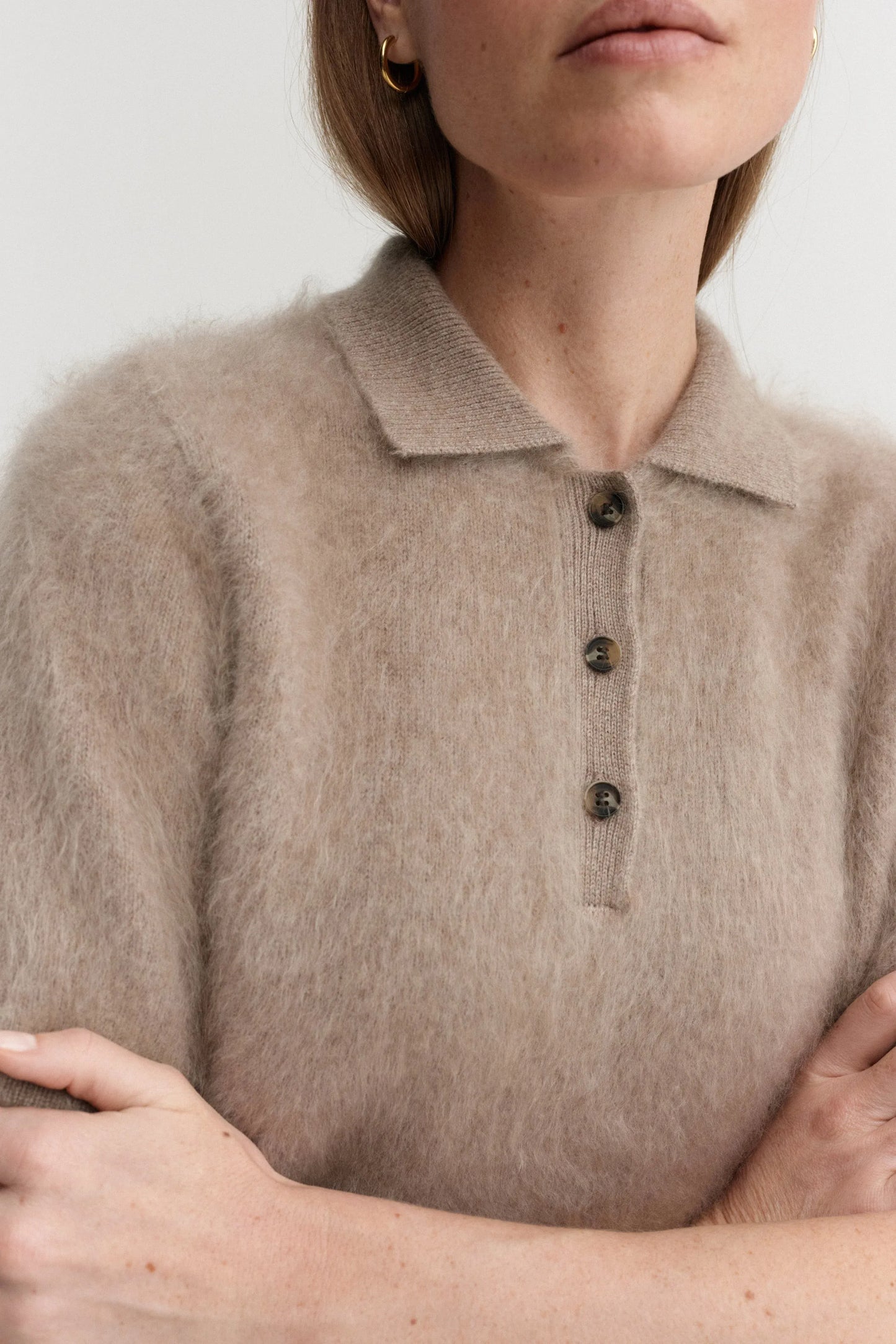 Shirt Maika Brushed in Nougat