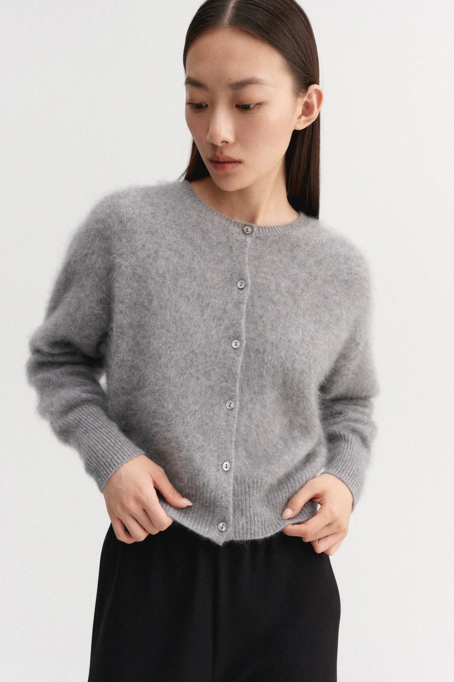 Cardigan Coco Brushed in Grey