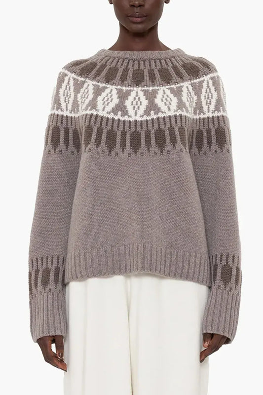 Pullover Jackson in Ivory/Mushroom