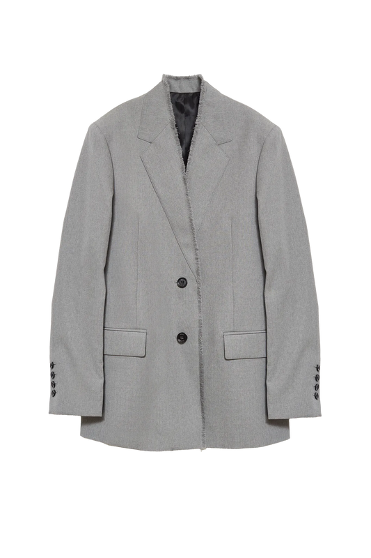 Blazer Raw Lapel in Pale Grey