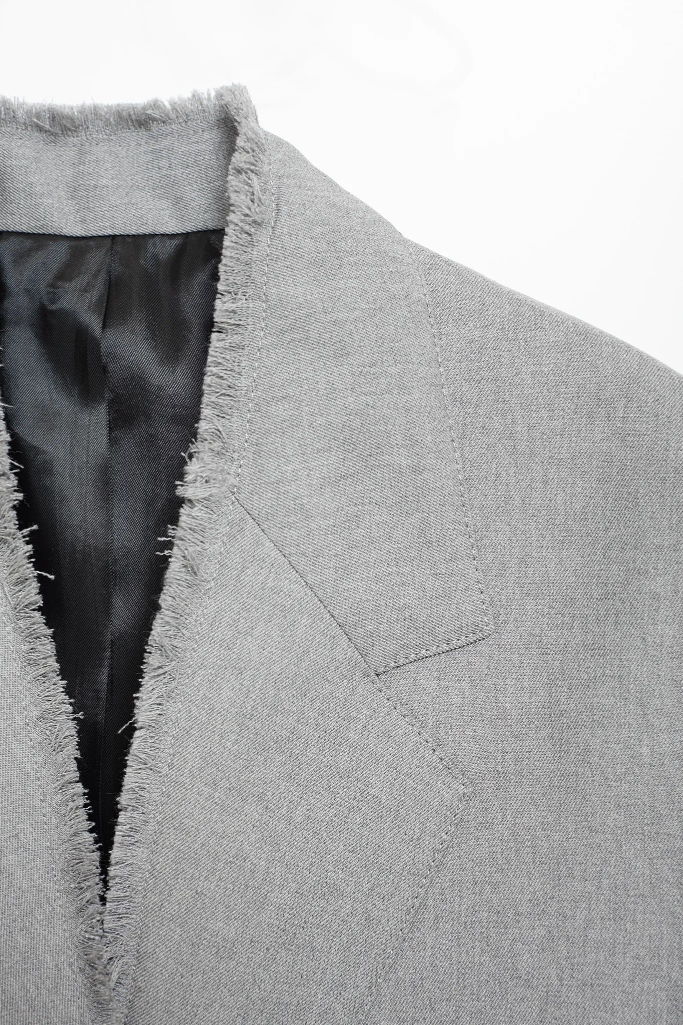 Blazer Raw Lapel in Pale Grey
