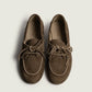 Boat Loafer Brushed Suede in Dark Brown