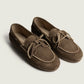 Boat Loafer Brushed Suede in Dark Brown