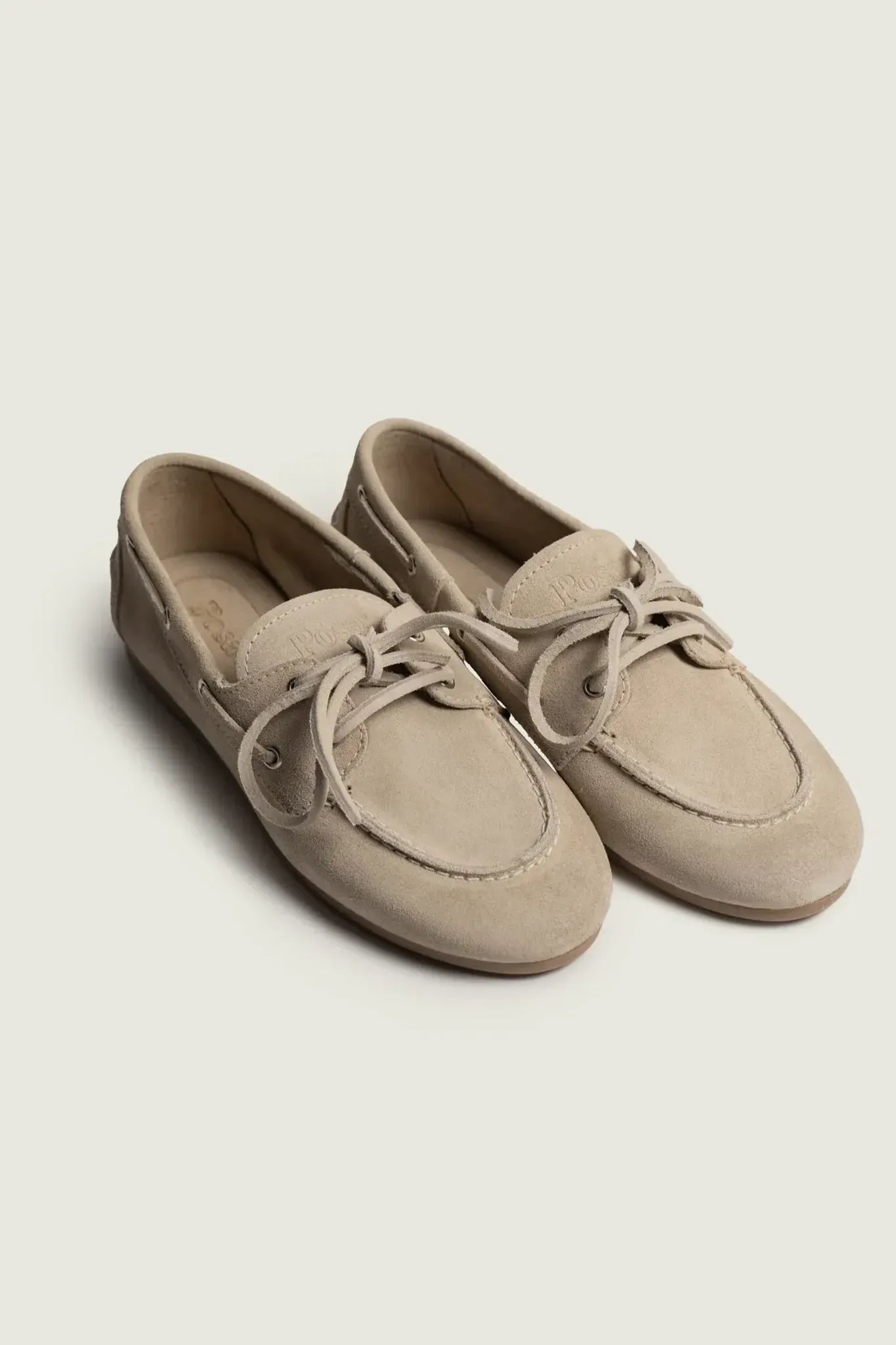 Boat Loafer Brushed Suede in Light Taupe