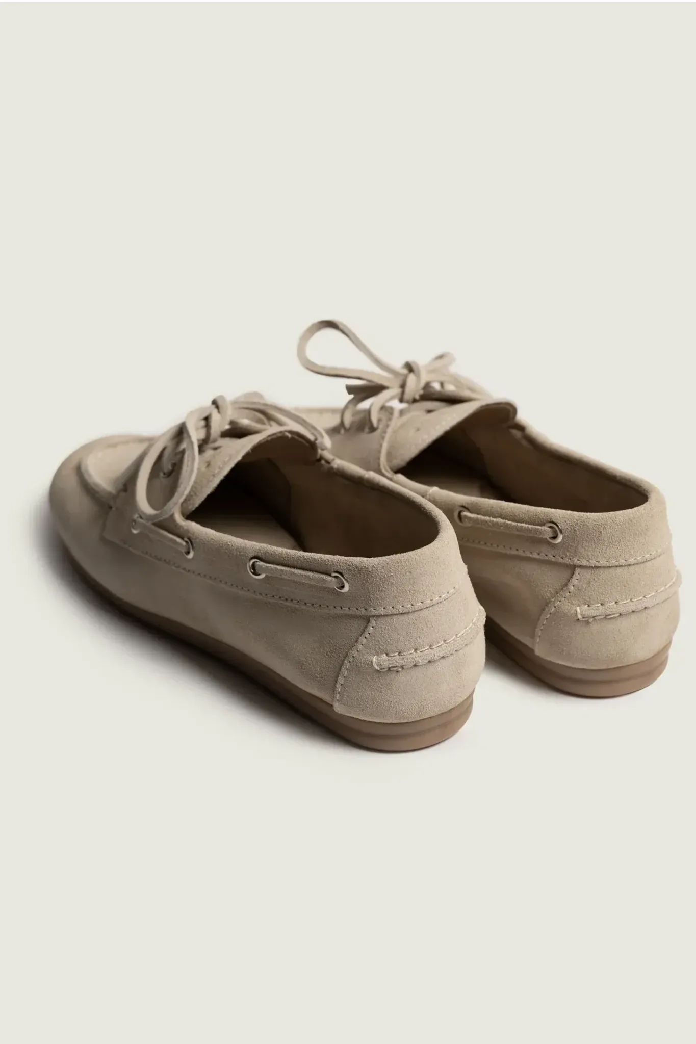 Boat Loafer Brushed Suede in Light Taupe