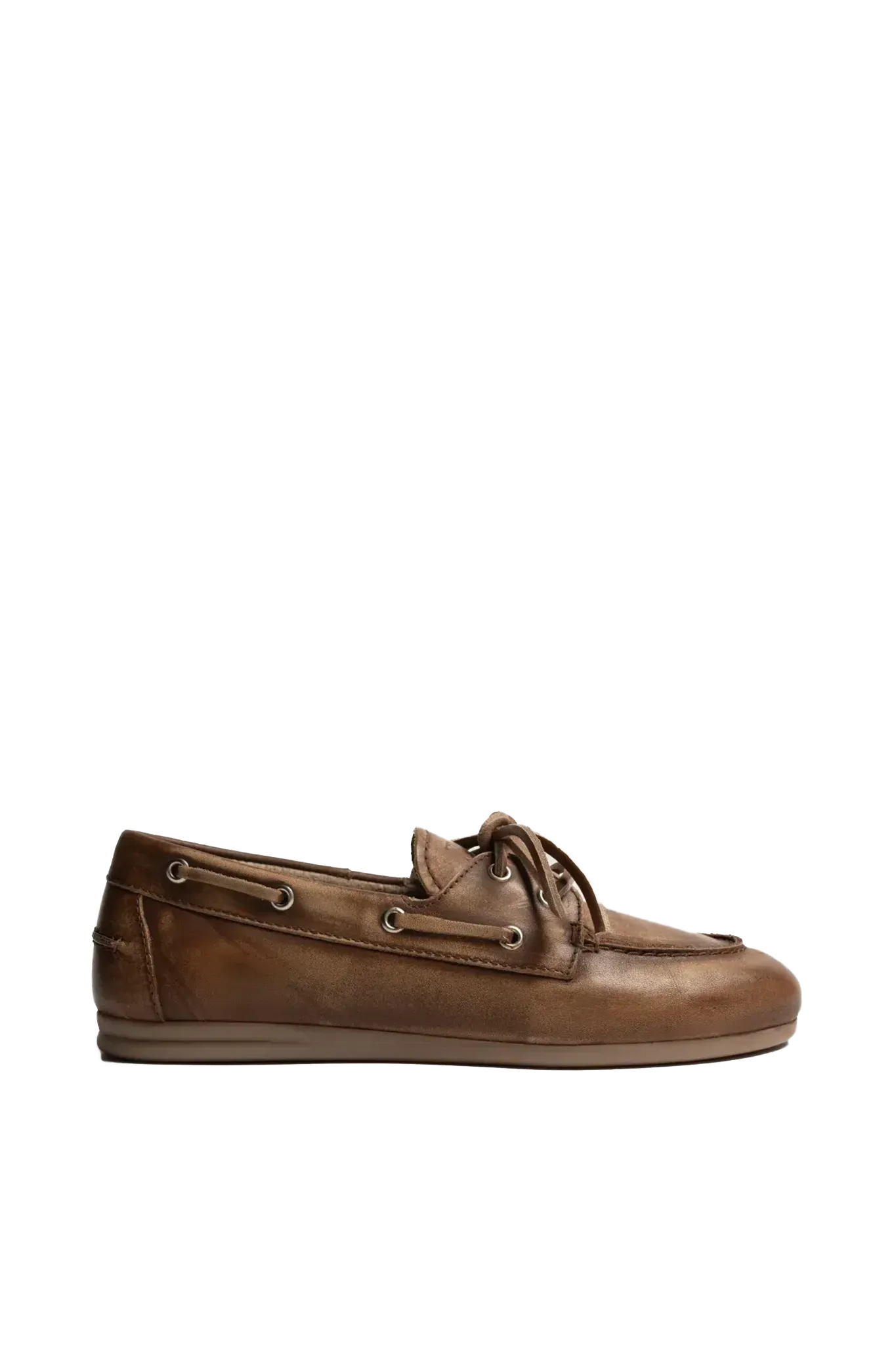 Boat Loafer Leather in Brown