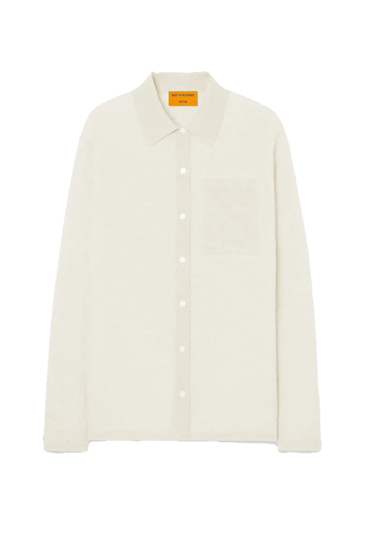 Strickjacke Showtime Shirt in Cream