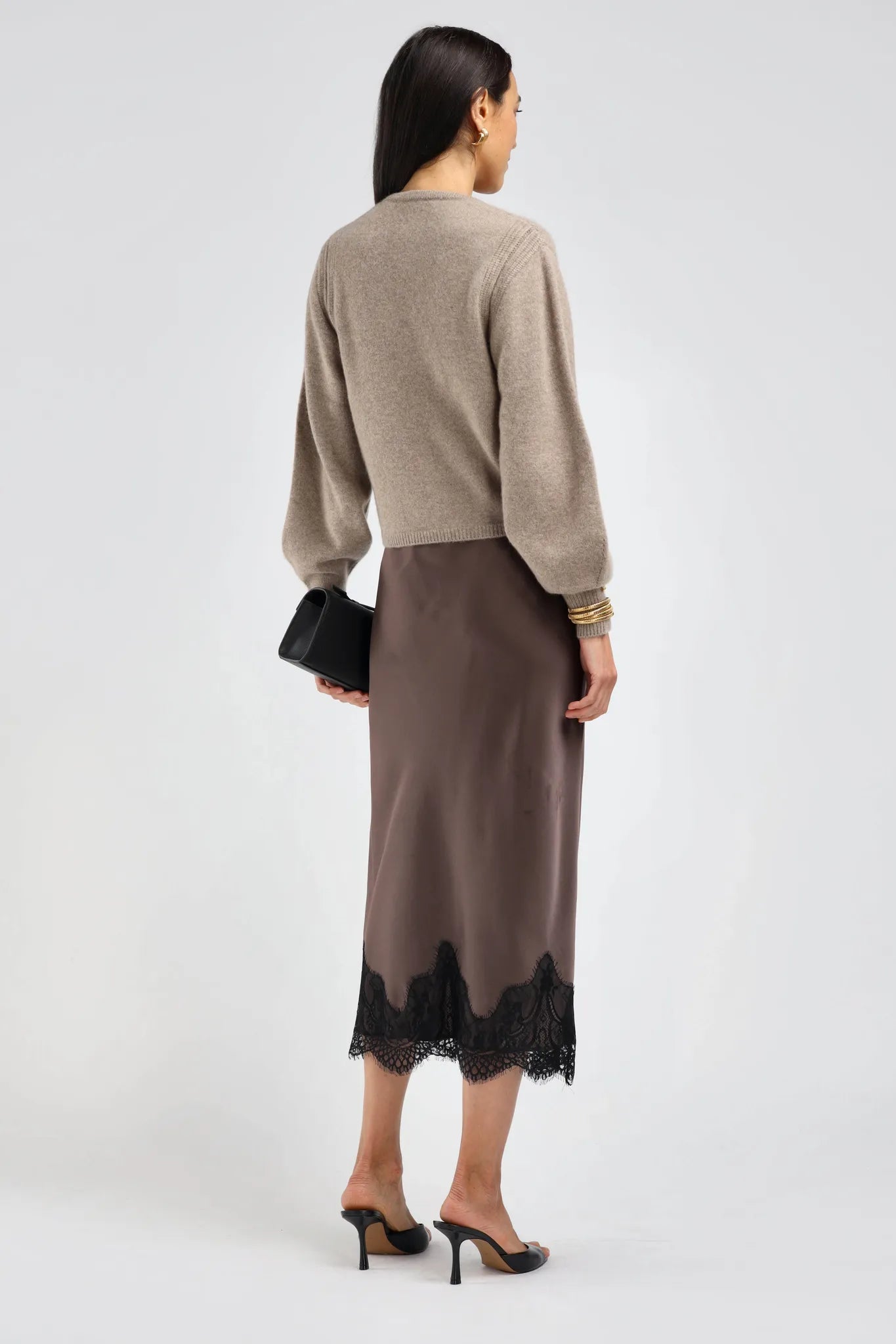 Cardigan Nala in Warm Taupe