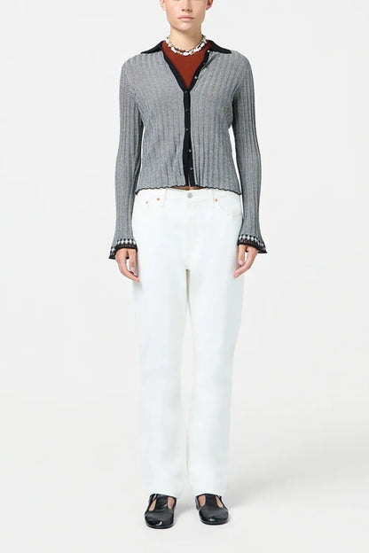 Shirt Fine Stripe in Black/Cream