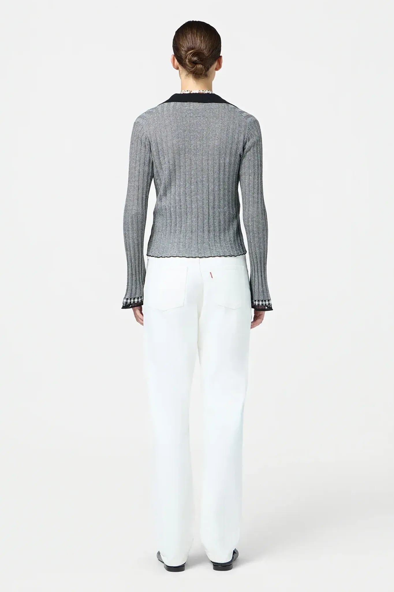 Shirt Fine Stripe in Black/Cream
