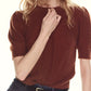 Strickjacke The Cashmere Pointelle Cardi in Chestnut