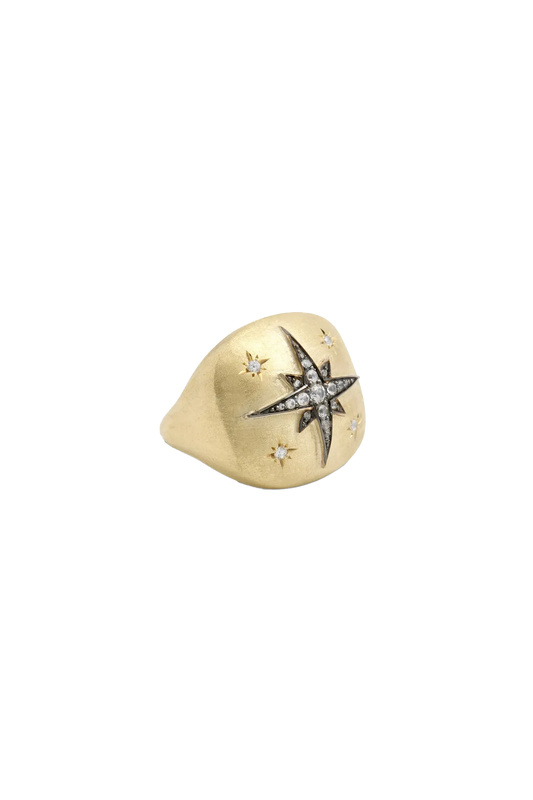 Ring Chevalière Étoile  14 K Gold