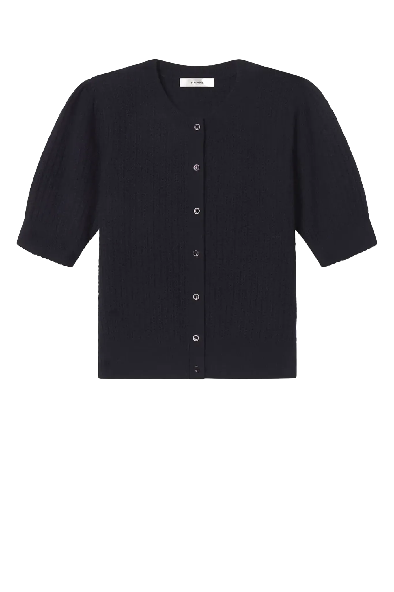 Cardigan The SS Chain Pointelle  in Navy