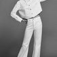 Jeans The Lax in White Raw Fray