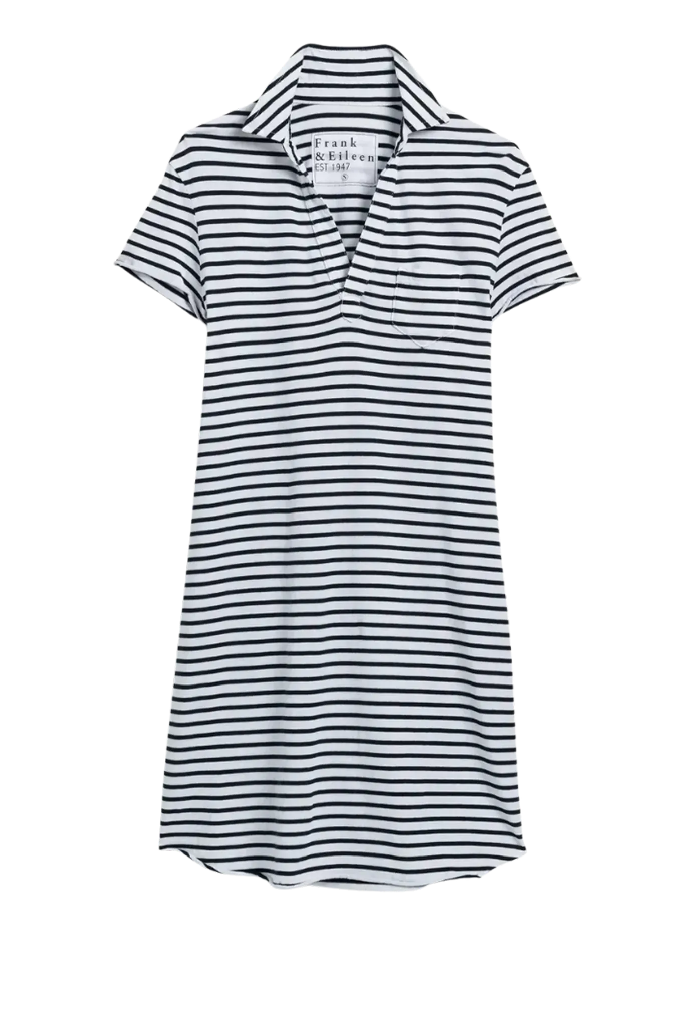 Polo Kleid Lauren in White British Stripe
