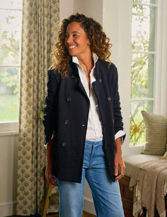 Sweat Jacke Peacoat in Navy