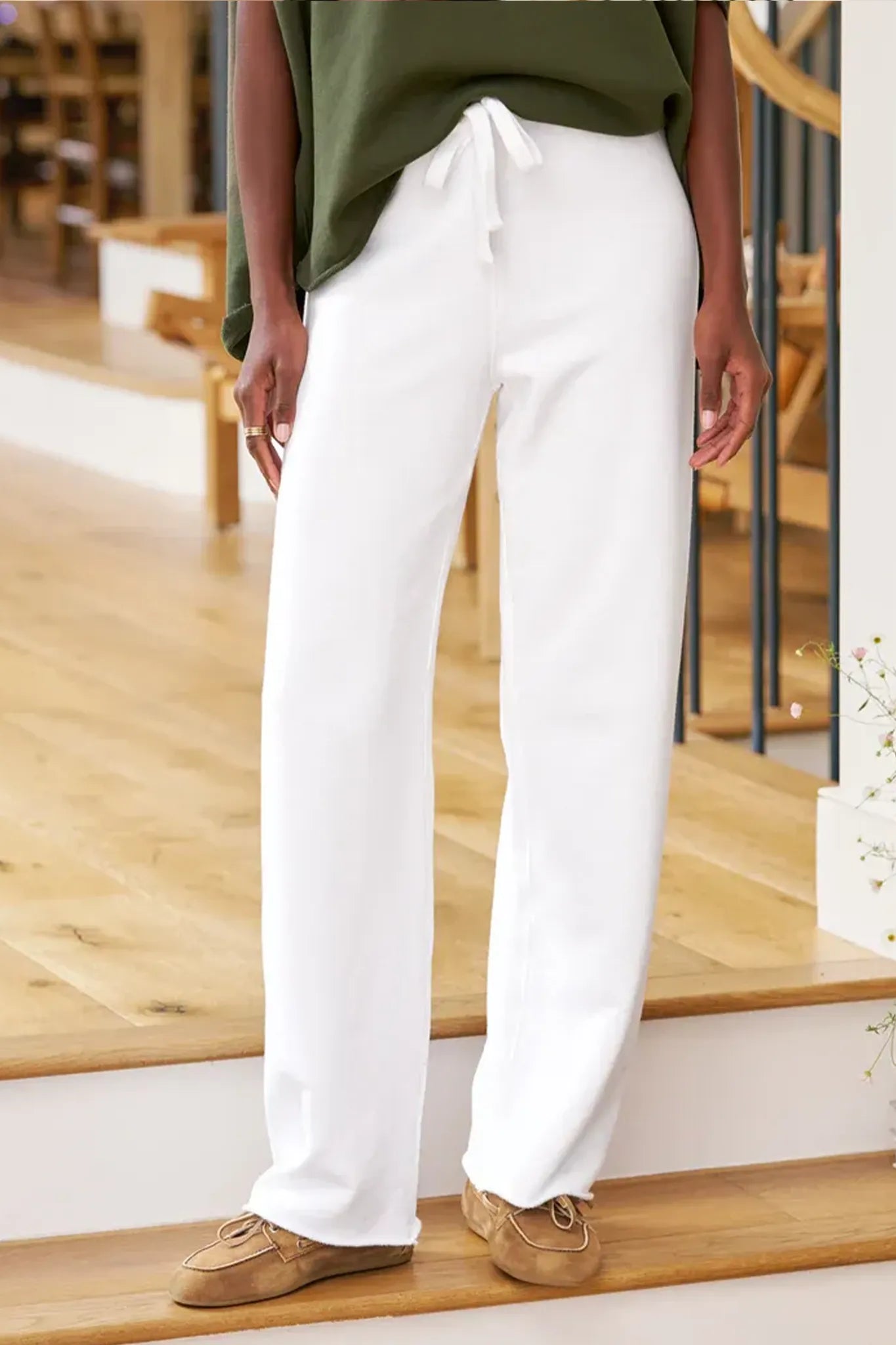 Sweat Hose Catherine in White