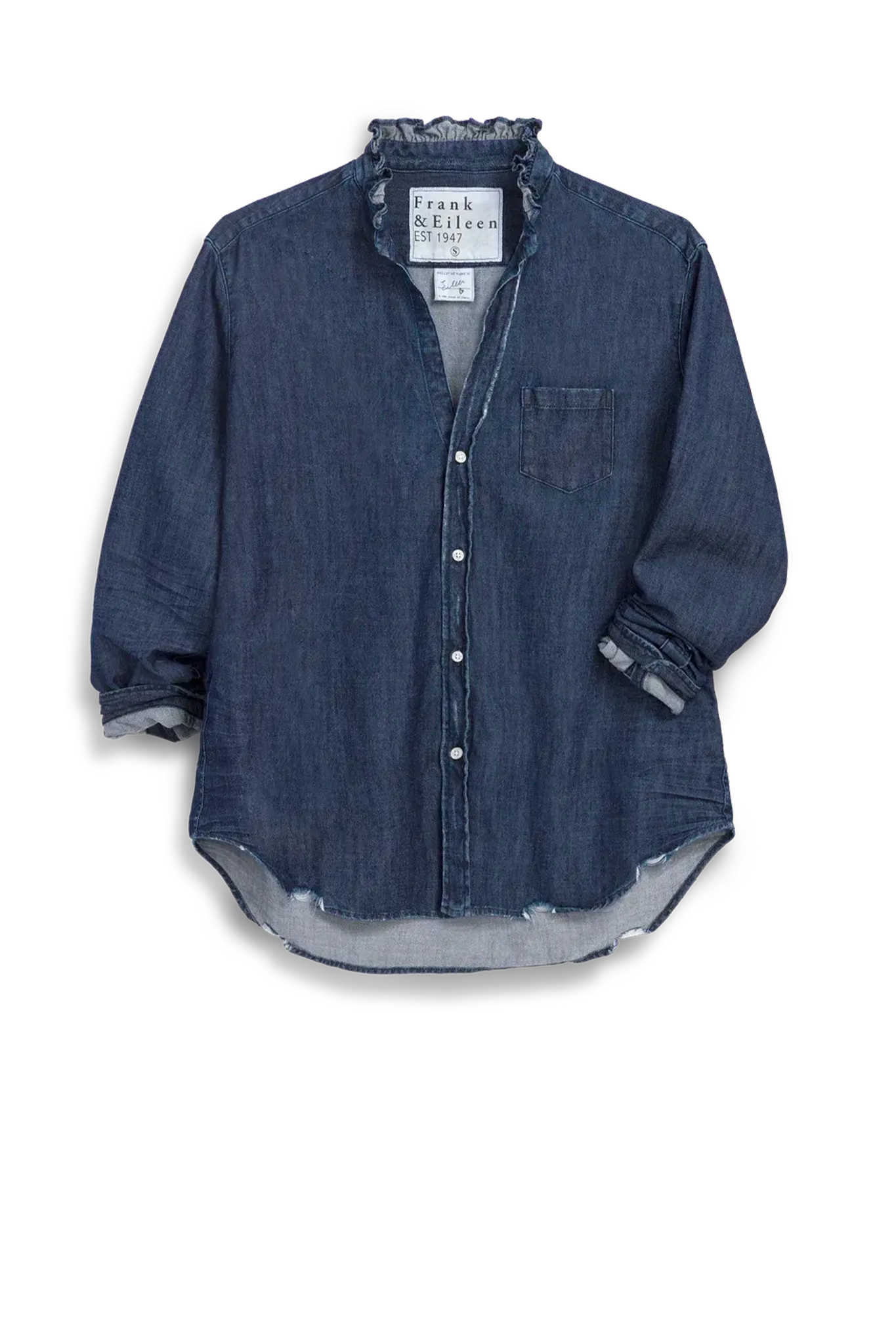 Shirt Eileen Ruffle in Vintage Dark Wash