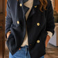 Sweat Jacke Peacoat in Royal Navy