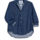 Shirt Eileen Relaxed Button Up in Vintage Dark Indigo Wash