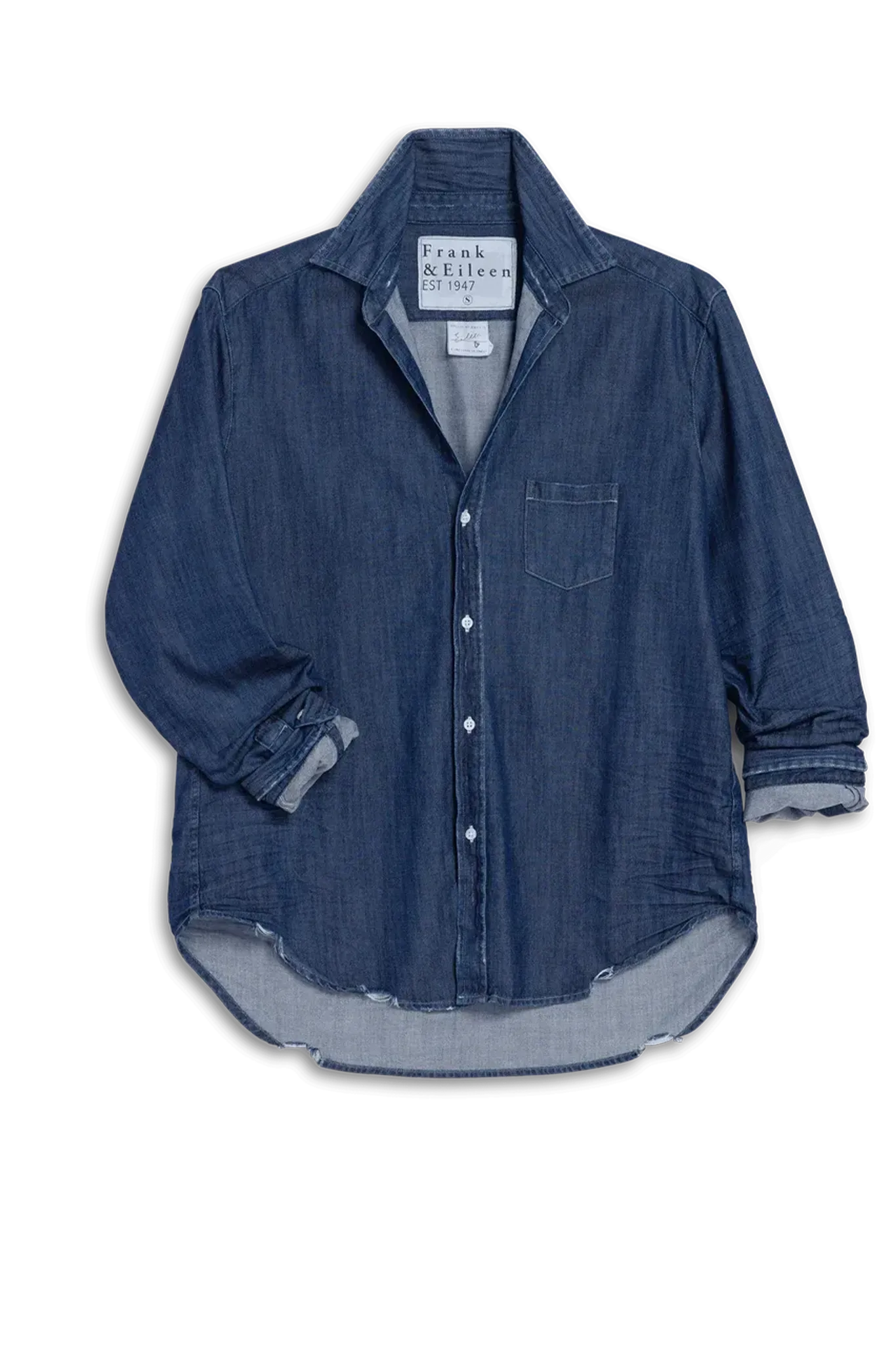 Shirt Eileen Relaxed Button Up in Vintage Dark Indigo Wash