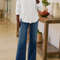 Sweat Shirt Eileen Relaxed Button Up in White
