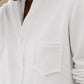 Sweat Shirt Eileen Relaxed Button Up in White