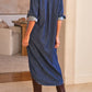 Maxi Shirtkleid Rory in Vintage Dark Wash