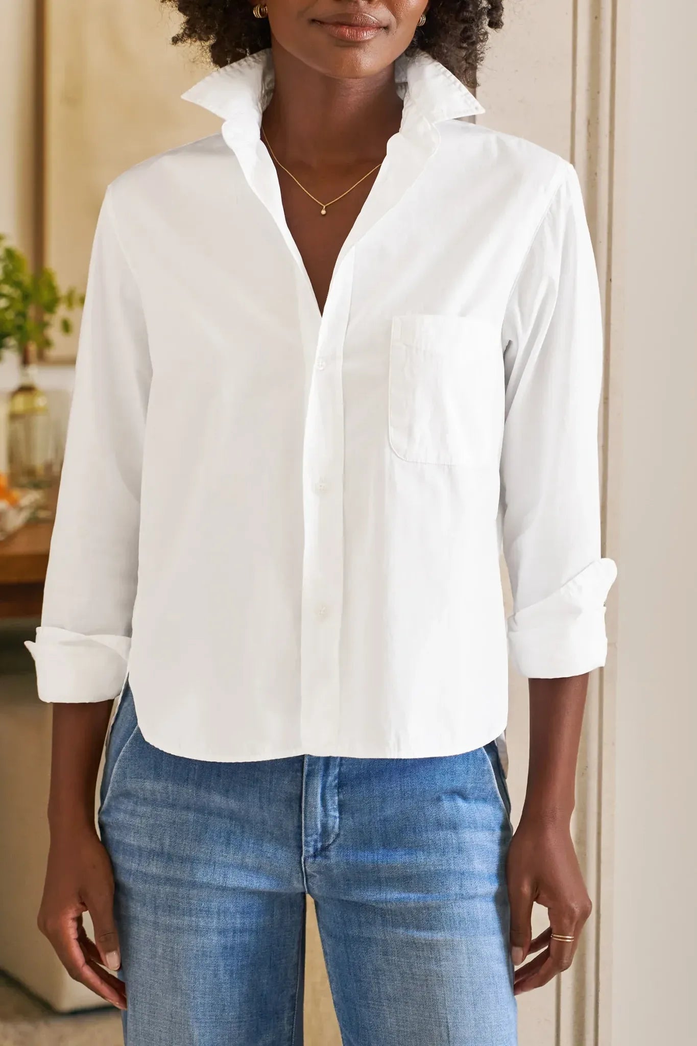 Shirt Silvio Untuckable Button-Up in White
