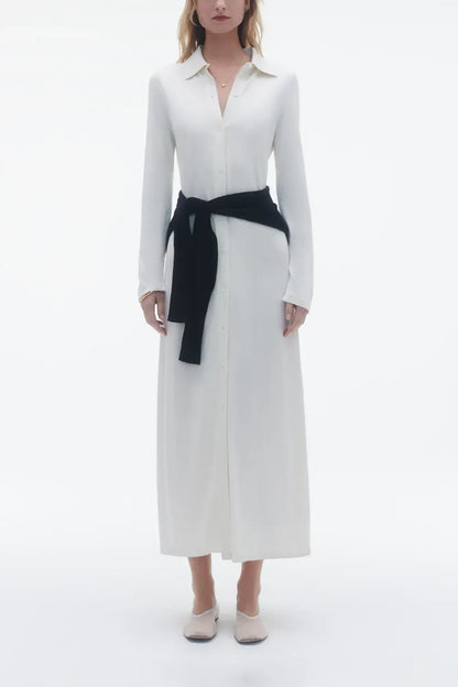 Kleid Showtime Shirt Dress in Cream