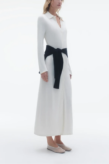 Kleid Showtime Shirt Dress in Cream