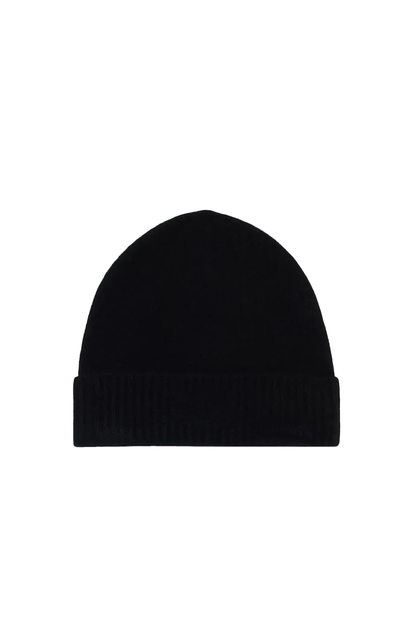 Cashmere Beanie Rib Cuff in Black