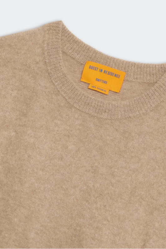 Cashmere Pullover Grizzly Crew in Taupe