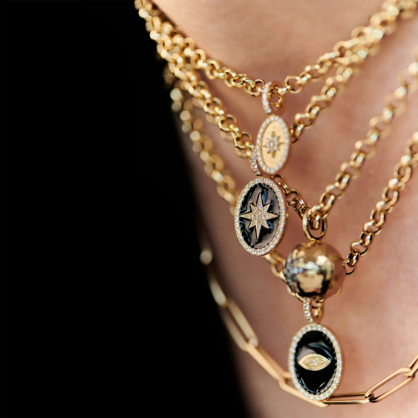 Collier Multisoleils de Couleurs in 14K Gold