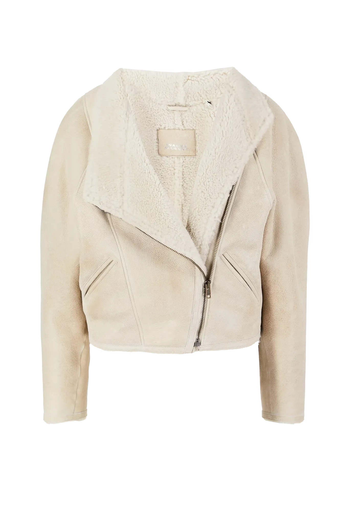 Shearlingjacke Blondine in Ecru