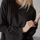 Longsleeve Boxy in Black