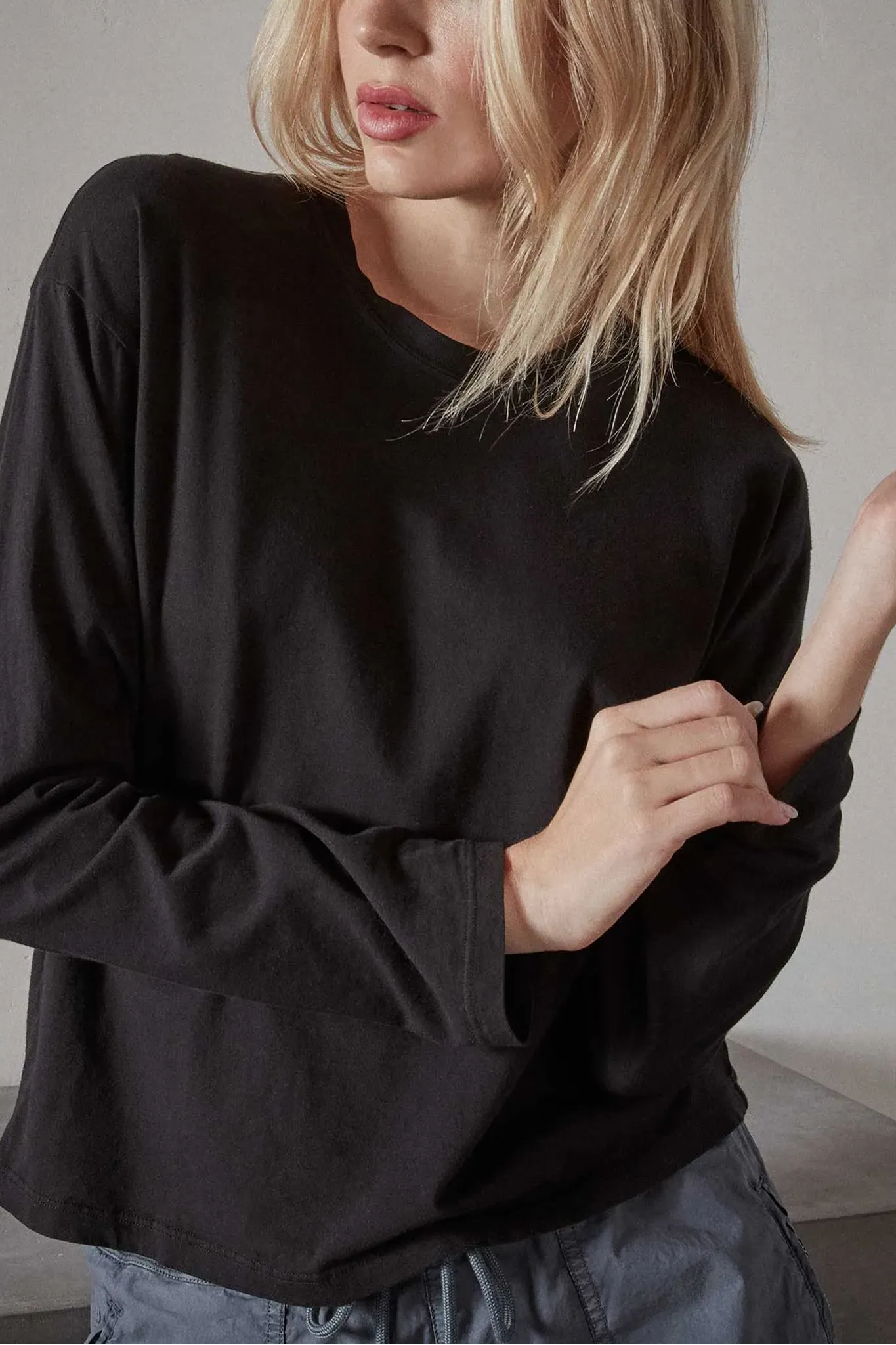 Longsleeve Boxy in Black